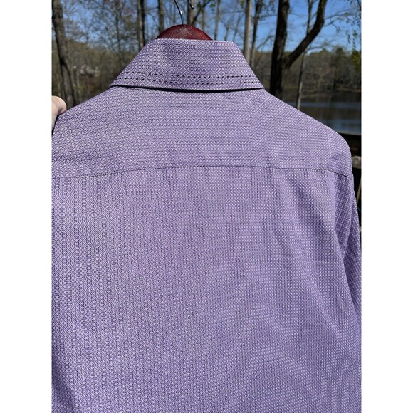 Pascal Morabito Unique Collar Shirt Geometric Print LS Button Men 3XLT NWT - Picture 2 of 16